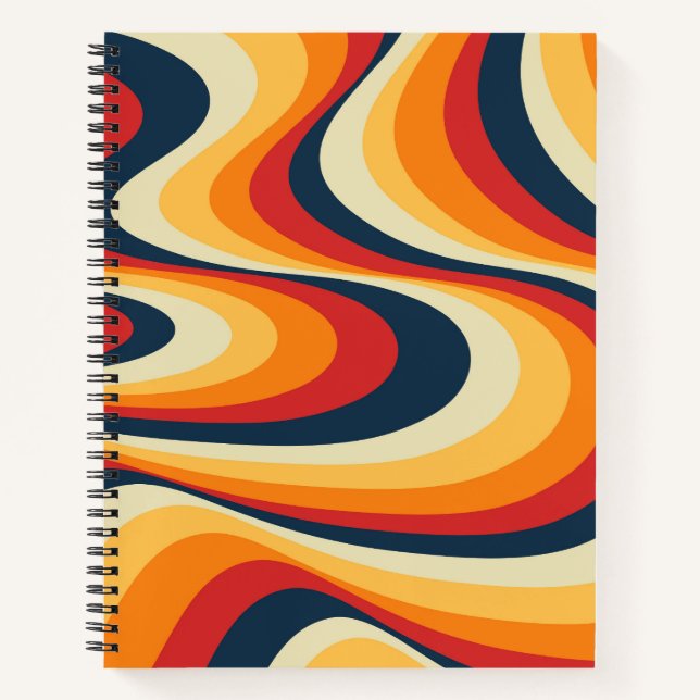 Cuaderno Diseño de giro colorido y abstracto (Anverso)
