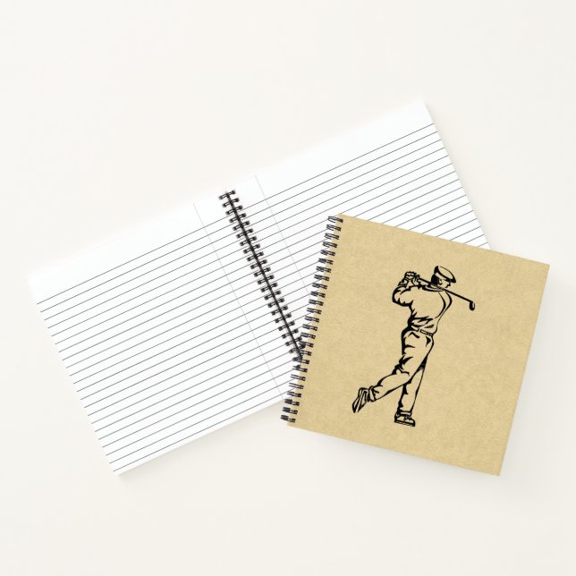 Cuaderno Diseño de golfista de cuero (Interior)