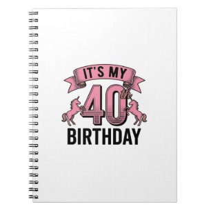 Cuaderno Diseño de grabado vintage de unicornio para cumple