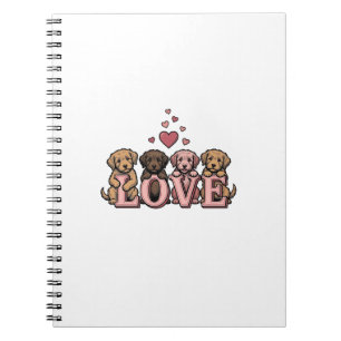 Cuaderno Diseño de grabado vintage del Día de San Valentín
