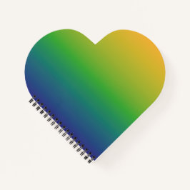 Cuaderno Diseño de gradiente amarillo verde azul