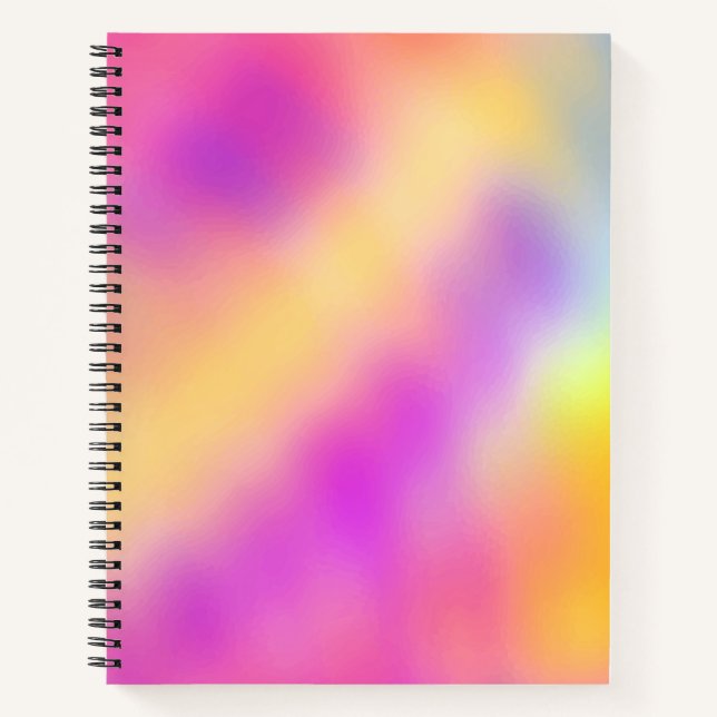 Cuaderno Diseño de gradiente de color iridiscente pastel (Anverso)