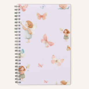 Cuaderno Diseño de guardería de mariposa patrón de hada pas