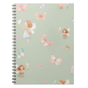 Cuaderno Diseño de guardería de mariposa patrón de hada pas