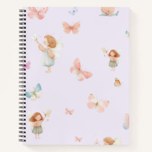 Cuaderno Diseño de guardería de mariposa patrón de hada pas