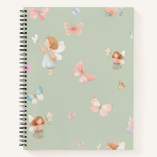 Cuaderno Diseño de guardería de mariposa patrón de hada pas