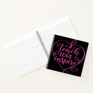 Cuaderno Diseño de guiones inspiradores de amor de enseñanz