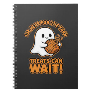Cuaderno Diseño de Halloween de fantasmas de ganchillo