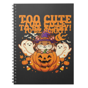 Cuaderno Diseño de Halloween de hámster adorable con calaba
