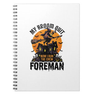 Cuaderno Diseño de Halloween de tripulación de bruja capata