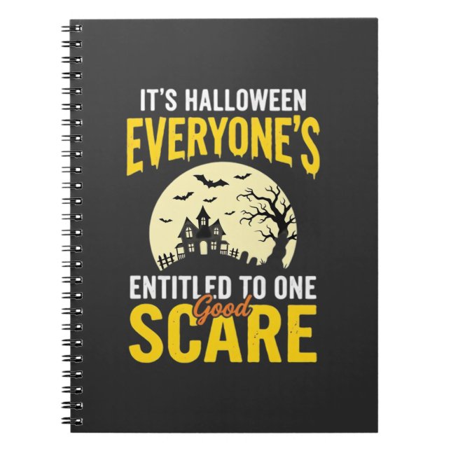 Cuaderno Diseño de Halloween Todos con derecho a un susto_1 (Frente)