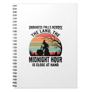 Cuaderno Diseño de Halloween Vintage Witch Midnight Hour_1