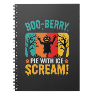 Cuaderno Diseño de helado de Halloween de pastel de Boo-Ber
