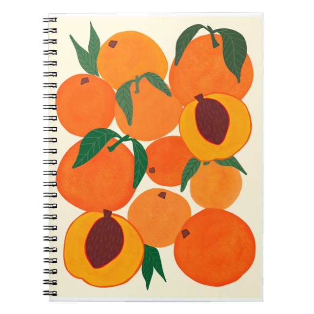Cuaderno Diseño de ilustracion de fruta abstracto moderno r (Frente)