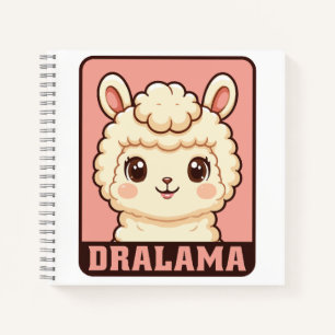 Cuaderno Diseño de ilustración de llama adorable