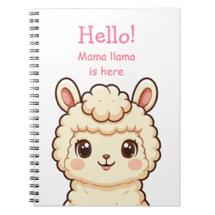 Cuaderno Diseño de ilustración de llama adorable