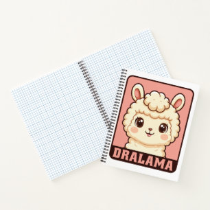 Cuaderno Diseño de ilustración de llama adorable