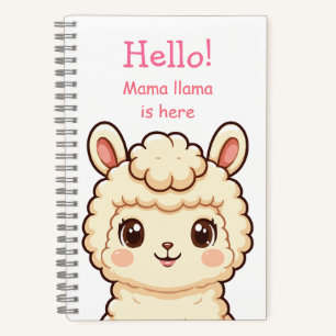 Cuaderno Diseño de ilustración de llama linda