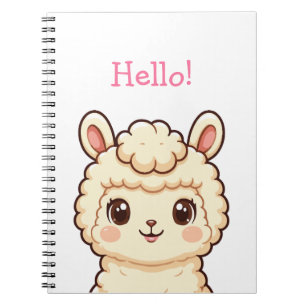 Cuaderno Diseño de ilustración de llama linda