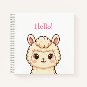 Cuaderno Diseño de ilustración de llama linda