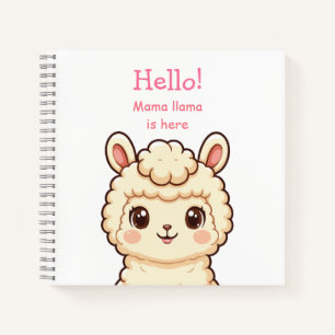 Cuaderno Diseño de ilustración de llama linda