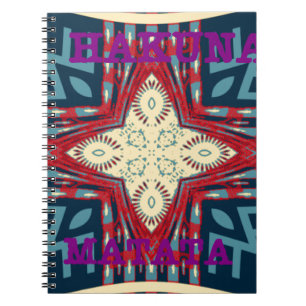 Cuaderno Diseño de impresión de arte abstracto de texto Hak