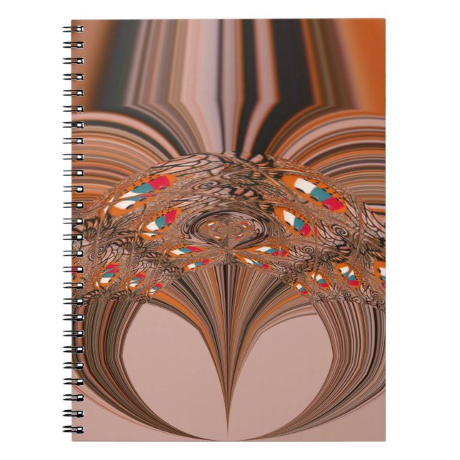 Cuaderno Diseño de impresión de arte de Kaleidoscope blanco (Frente)