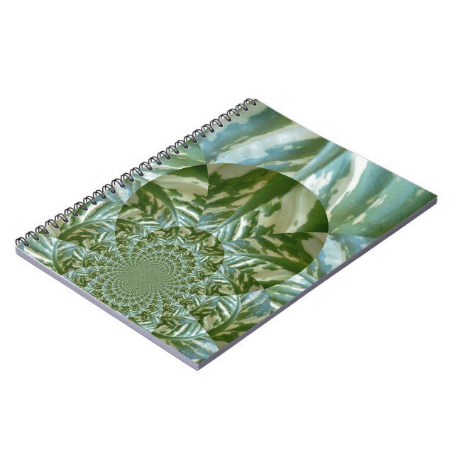 Cuaderno Diseño de impresión de arte Eco Green Camo Kaleido (Lado Izquierdo)