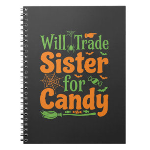 Cuaderno Diseño de intercambio de dulces de hermana de Hall
