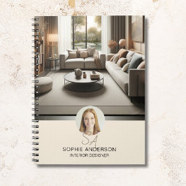 Cuaderno Diseño de interiores de fotos de monograma persona
