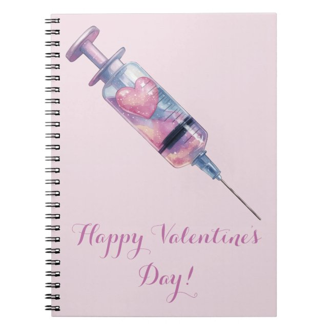 Cuaderno Diseño de inyección de amor para el día de San Val (Frente)