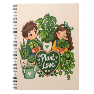 Cuaderno Diseño de jardinería amoroso planta linda amante d