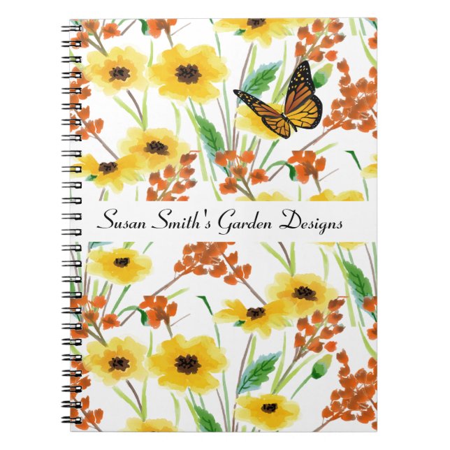 Cuaderno Diseño de jardines florales de acuarela (Frente)