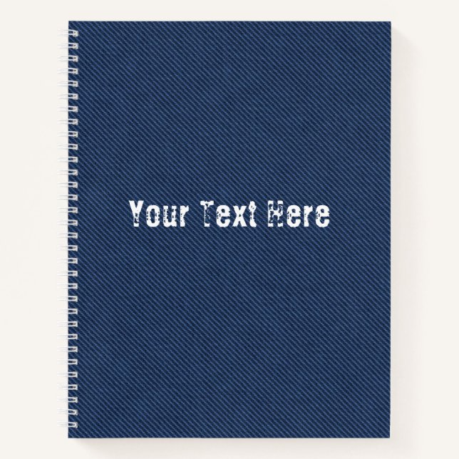 Cuaderno Diseño de jeans azules para portátiles de texto pe (Anverso)