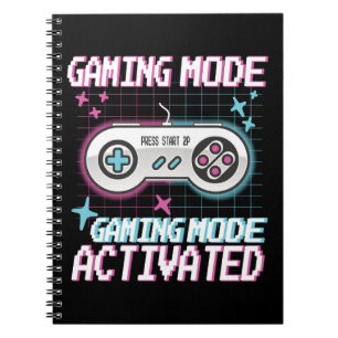 Cuaderno Diseño de juego de píxeles retro activado en modo 