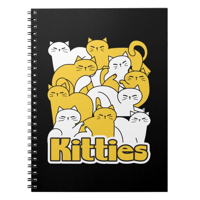 Cuaderno Diseño de Kitties Chubby - Arte gato adorable (Frente)