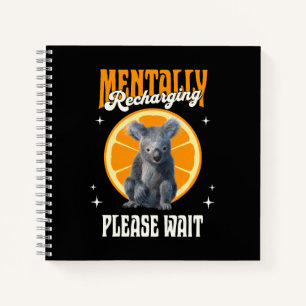 Cuaderno Diseño de Koala Introvertido Recargándose Mentalme