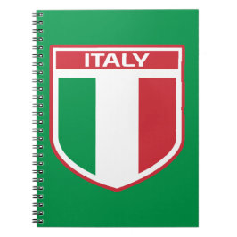 Cuaderno Diseño de la bandera/placa de Italia