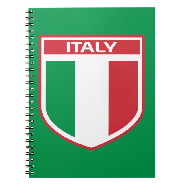 Cuaderno Diseño de la bandera/placa de Italia (Frente)