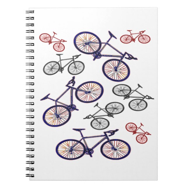 Cuaderno Diseño de la impresión de la bicicleta (Frente)