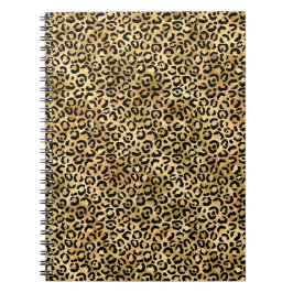 Cuaderno Diseño de la serie Leopardo Azul y Dorado 2