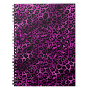 Cuaderno Diseño de la serie Leopardo púrpura y dorado 3