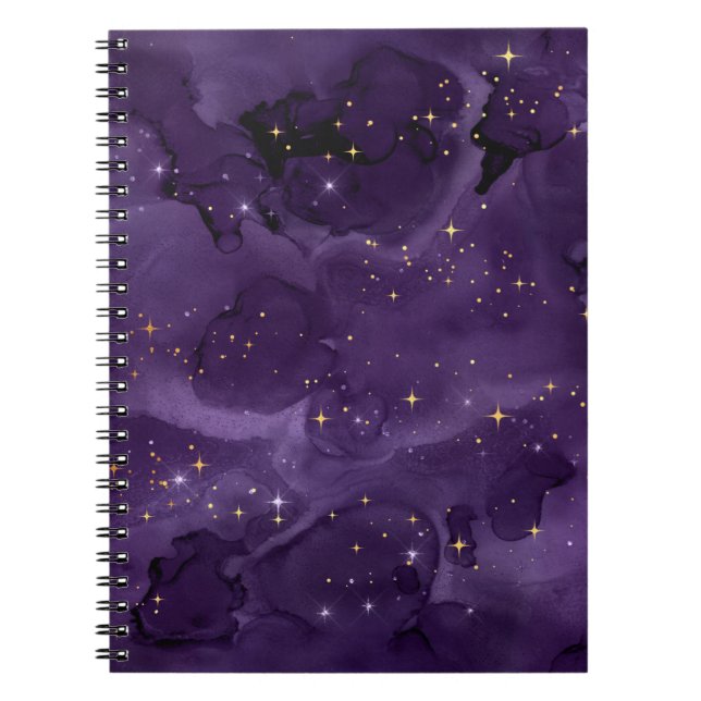 Cuaderno Diseño de la serie Purple Galaxy 8 (Frente)