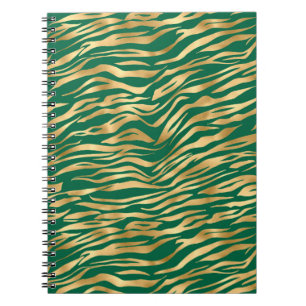 Cuaderno Diseño de la serie Safari Esmeralda y Dorado 2