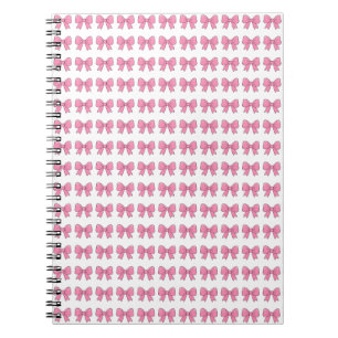 Cuaderno Diseño de lazo rosa lindo – Lazo Kawaii femenino
