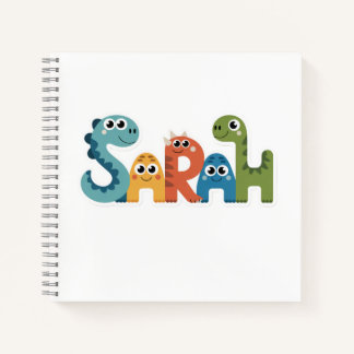 Cuaderno Diseño de Letras Dino Cute Nombre de Dinosaurio Sa