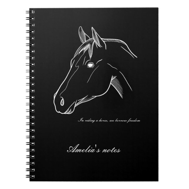 Cuaderno Diseño de líneas minimalistas para caballos (Frente)