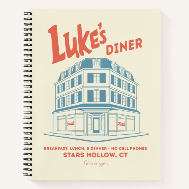 Cuaderno Diseño de Luke's Diner Stars Hollow (Anverso)