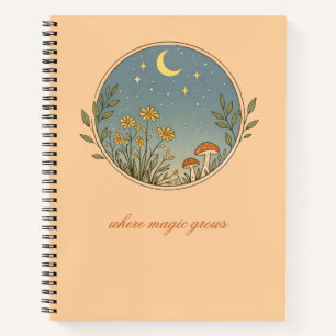 Cuaderno Diseño de Luna Boho Minimalista