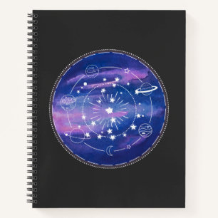 Cuaderno Diseño de Luna Minimalista Galáctica   Arte Estéti